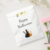 Halloween-Party Niedliche Katzen Schwarzes Orange Geschenktütchen (Versiegelt)