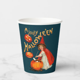 Halloween-Party Niedliches kleines Hexenpapier Pappbecher