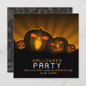 Halloween-Party Night mit beängstigenden Kürbis Save The Date (Vorne/Hinten)