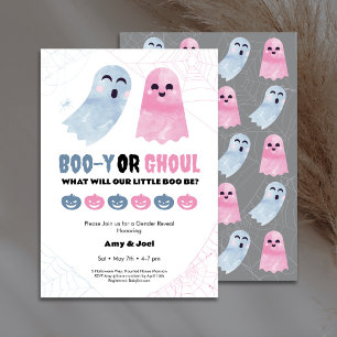 Halloween-Party oder Ghoul Gender Reveal Einladung