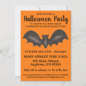 Halloween-Party Orange Black Bat Trick-oder-Lecker Einladung (Vorderseite)