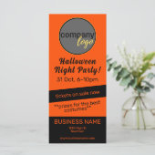HALLOWEEN-PARTY ORANGE BLACK BUSINESS COMPANY (Stehend Vorderseite)