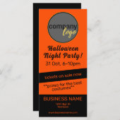 HALLOWEEN-PARTY ORANGE BLACK BUSINESS COMPANY (Vorne/Hinten)
