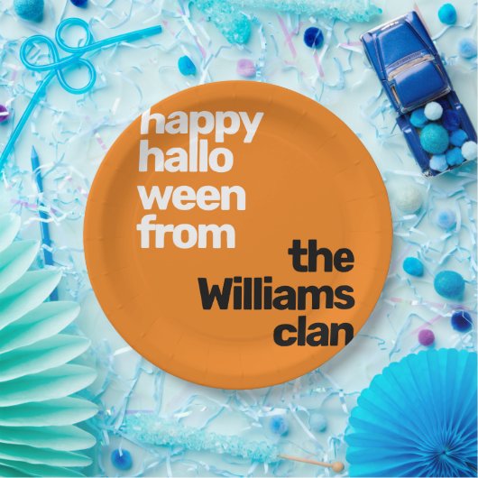 Halloween-Party Orange Pappteller (Party)