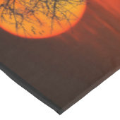 Halloween-Party Orange und Black Spooky Tischdecke (Schrägansicht)