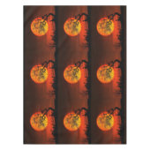 Halloween-Party Orange und Black Spooky Tischdecke (Vorderseite)