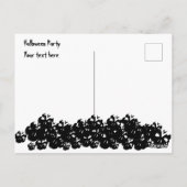 Halloween-Party Orangenschwarze Skulpturen Postkarte (Rückseite)