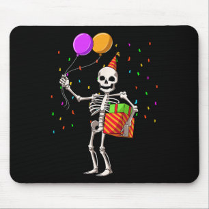 Halloween Party Outfit Skeleton Geburtstag Mousepad