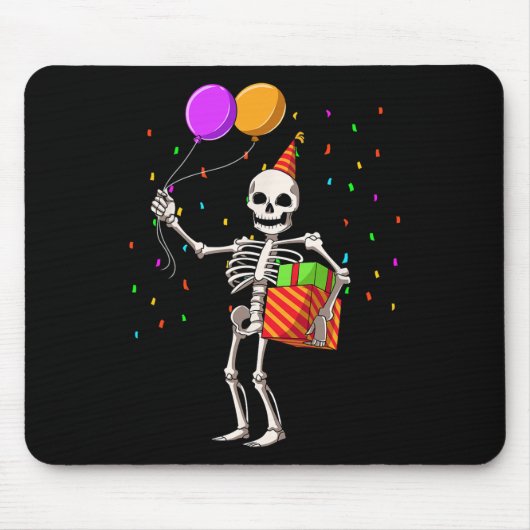 Halloween Party Outfit Skeleton Geburtstag Mousepad (Vorne)