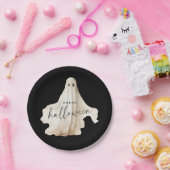 Halloween Party Paper Plate Ghost Adult Spooky Pappteller (Party)