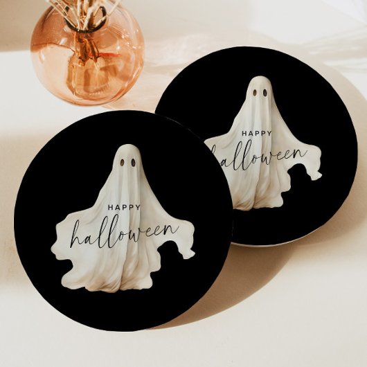 Halloween Party Paper Plate Ghost Adult Spooky Pappteller