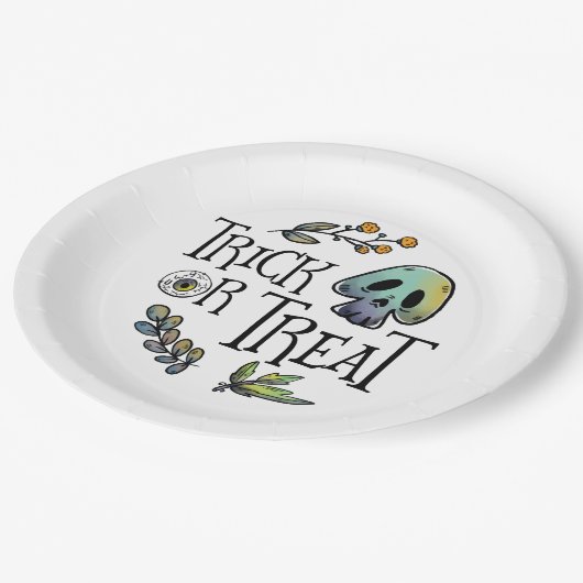 Halloween-Party-Papiertafel für Trick oder Bearbei Pappteller (Schrägansicht)
