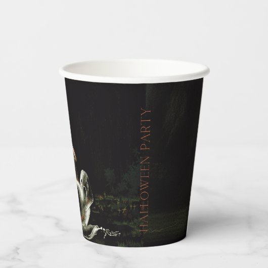 Halloween Party Pappbecher mit Geisterpferd (Rückseite)