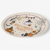 Halloween-Party Pappteller (Schrägansicht)