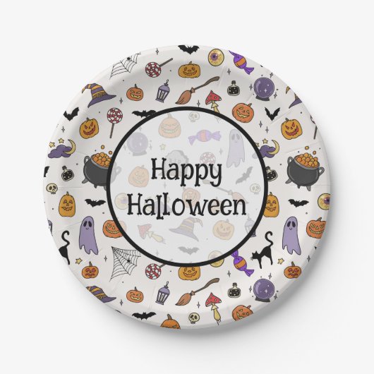 Halloween-Party Pappteller (Vorderseite)