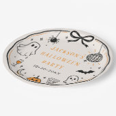 Halloween-Party Pappteller (Schrägansicht)