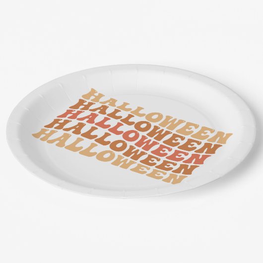 Halloween-Party Pappteller (Schrägansicht)