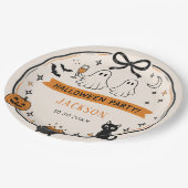 Halloween-Party Pappteller (Schrägansicht)