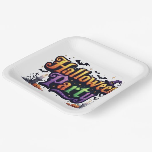 Halloween-Party Pappteller (Gewinkelt)