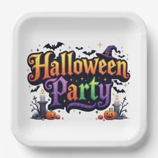 Halloween-Party Pappteller (Vorderseite)