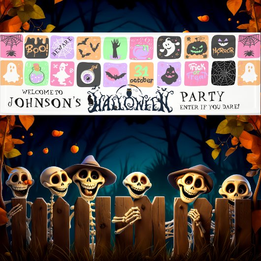 Halloween-Party Pastel Halloween Dekor Empfang Banner