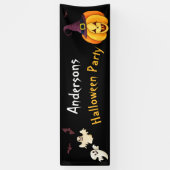 Halloween Party Personalisiert Familienname Banner (Vertikal)