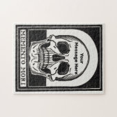 Halloween-Party Personalisiert Skeleton Geburtstag Puzzle (Horizontal)