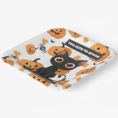 Halloween-Party Plate - Niedliche Schwarze Katze p Pappteller (Gewinkelt)