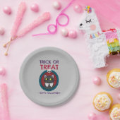 Halloween-Party-Platte, Portrait der schwarzen Kat Pappteller (Party)