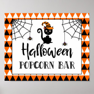 Halloween-Party Popcorn-Bar Poster