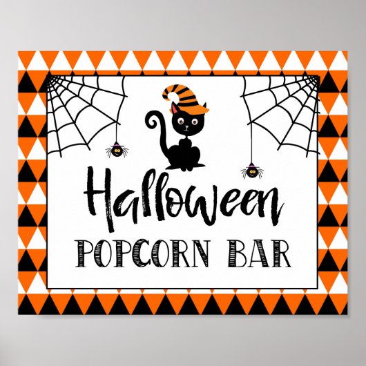 Halloween-Party Popcorn-Bar Poster (Vorne)