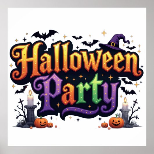 Halloween-Party Poster (Vorne)