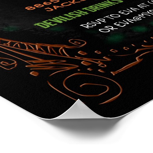 Halloween-Party Poster 12 x 16 (Ecke)