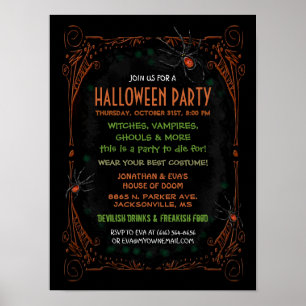 Halloween-Party Poster 12 x 16