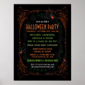 Halloween-Party Poster 18 x 24 (Vorne)
