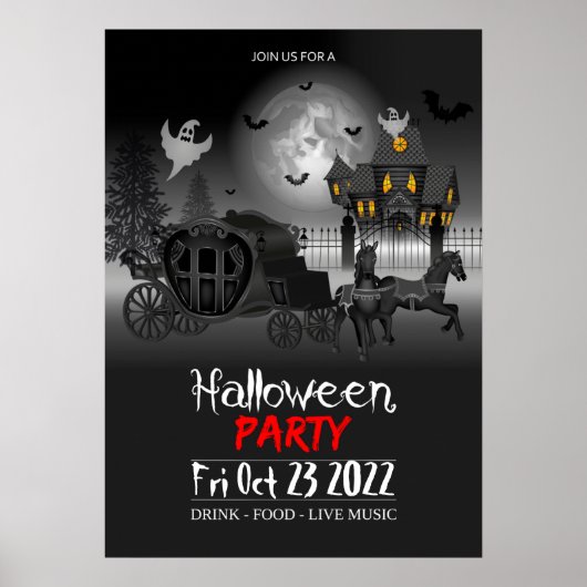 Halloween-Party Poster Einladung (Vorne)