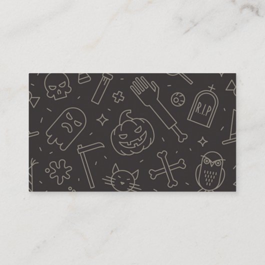 Halloween-Party-Poster Visitenkarte (Rückseite)