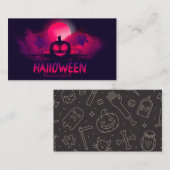 Halloween-Party-Poster Visitenkarte (Vorne/Hinten)