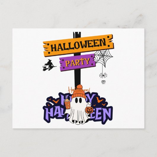 Halloween Party Postkarte (Vorderseite)