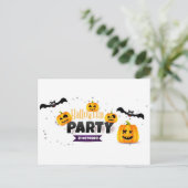 Halloween-Party Postkarte (Stehend Vorderseite)
