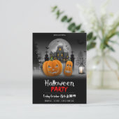 Halloween-Party Postkarte Einladung (Stehend Vorderseite)