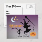 Halloween-Party Postkarteneinladungen Einladungspostkarte (Vorne/Hinten)
