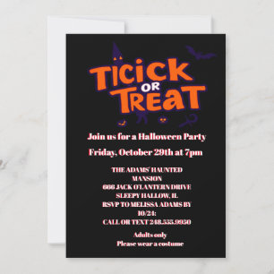 Halloween-Party probieren oder behandeln Einladung