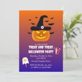 Halloween-Party Pumpkin Jack o’ Lantern Einladung (Stehend Vorderseite)