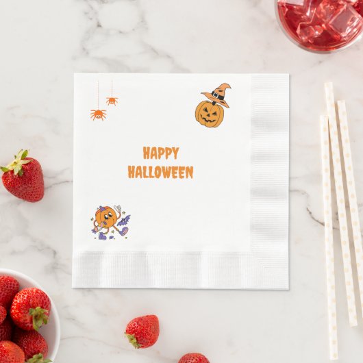 Halloween-Party Pumpkin Paper Napkin Serviette (Beispiel)