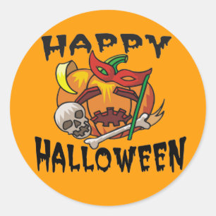 Halloween-Party Pumpkin Stickers