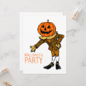 Halloween-Party Pumpkin Typ Clip Art, Halloween Karte (Vorderseite/Rückseite Beispiel)