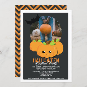 Halloween-Party Pumpkin und Becken Personalisiert Einladung