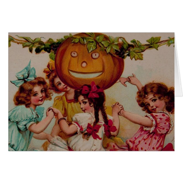 Halloween-Party Pumpkin Vintag (Vorderseite (Horizontal))