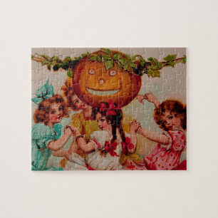 Halloween-Party Pumpkin Vintag Art Puzzle
